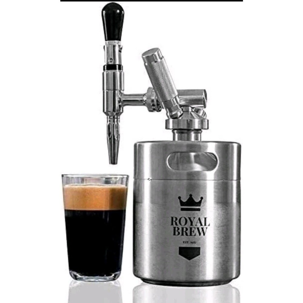 Royal Brew‎ Nitro Cold Brew Coffee Maker Machine Steel Keg Growler